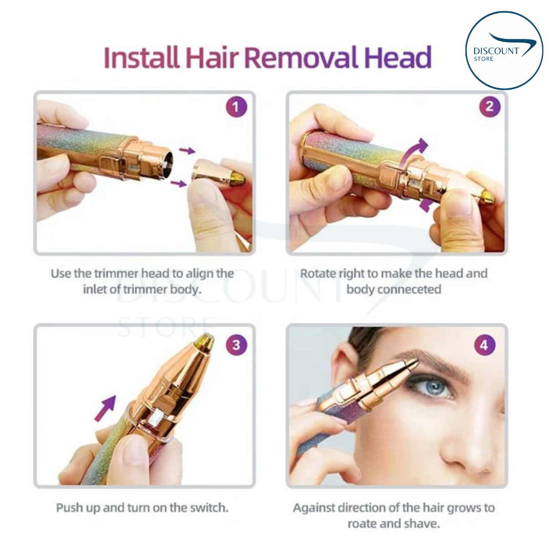 2 in 1 Rechargeable Ladies Upper Lips & Eyebrows Hair Remover – Painless